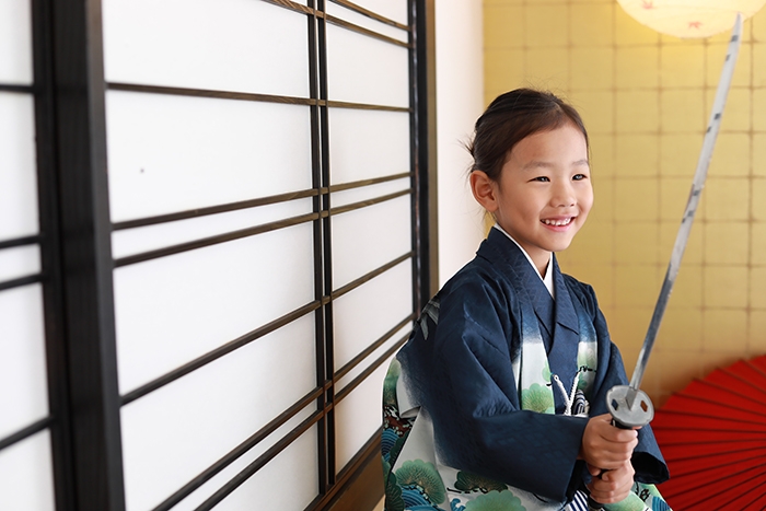 お団子スタイルで七五三の前撮り撮影♪